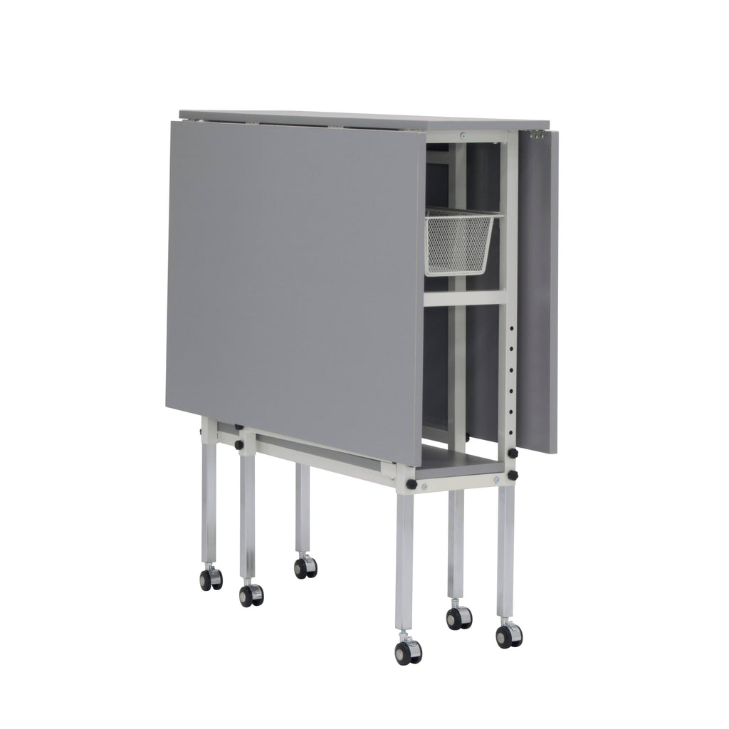 Adjustable Folding Craft Table with Metal Drawers X948