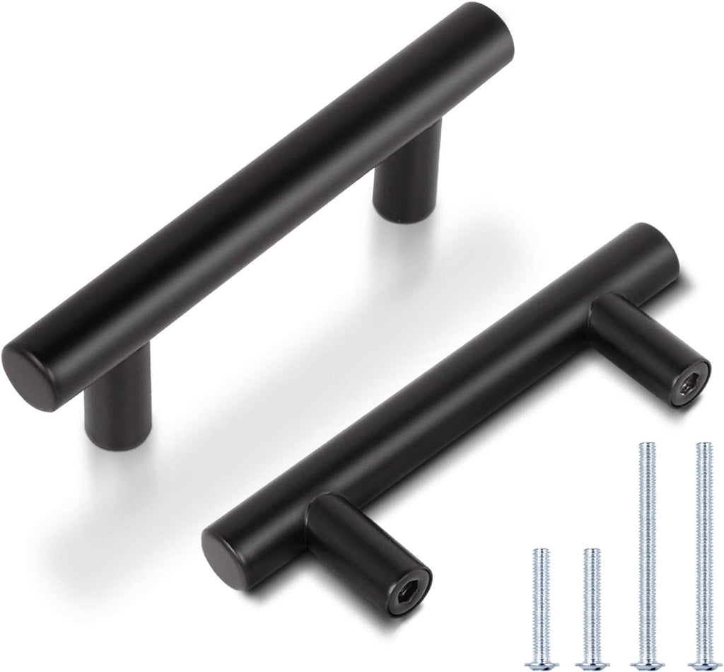30 Pack Black Stainless Steel Cabinet Pulls and Handles A472