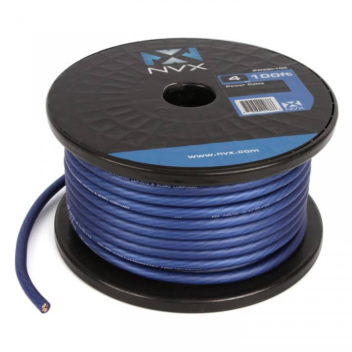 100 ft. Metallic Powder Blue 4-Gauge Power/Ground Wire Cable W350682