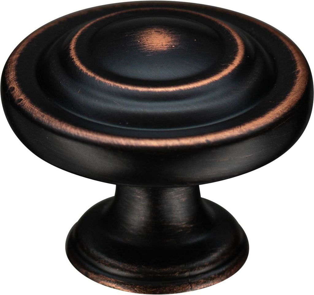 6 Pack 1 1/4 inch Natural Iron Cabinet Drawer Knob R8884