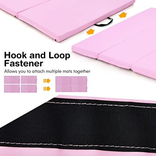 4' x 8' x 2" Folding Exercise Mat with Carry Handles Y289075