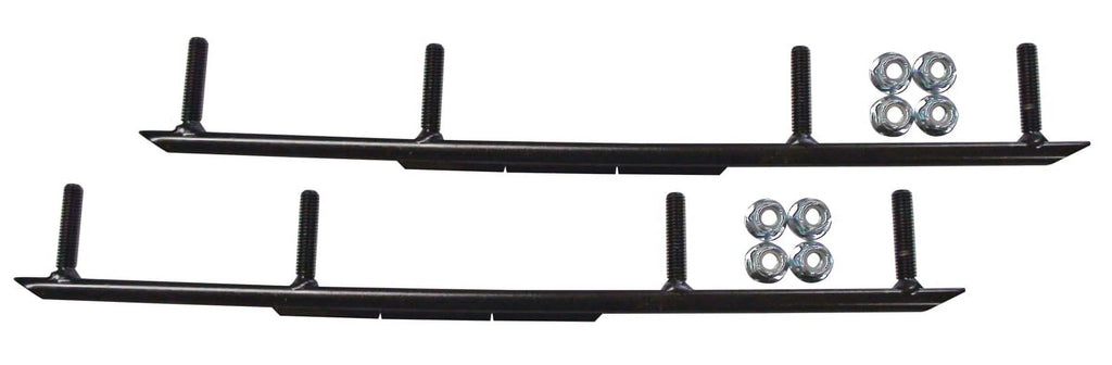 Green XT Snowmobile Skis with 6" Round Bars Complete Kit I9408