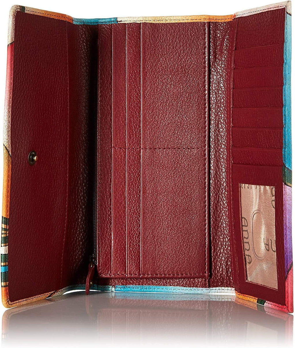 Hand Painted Genuine Leather Multi Pocket Wallet P97691