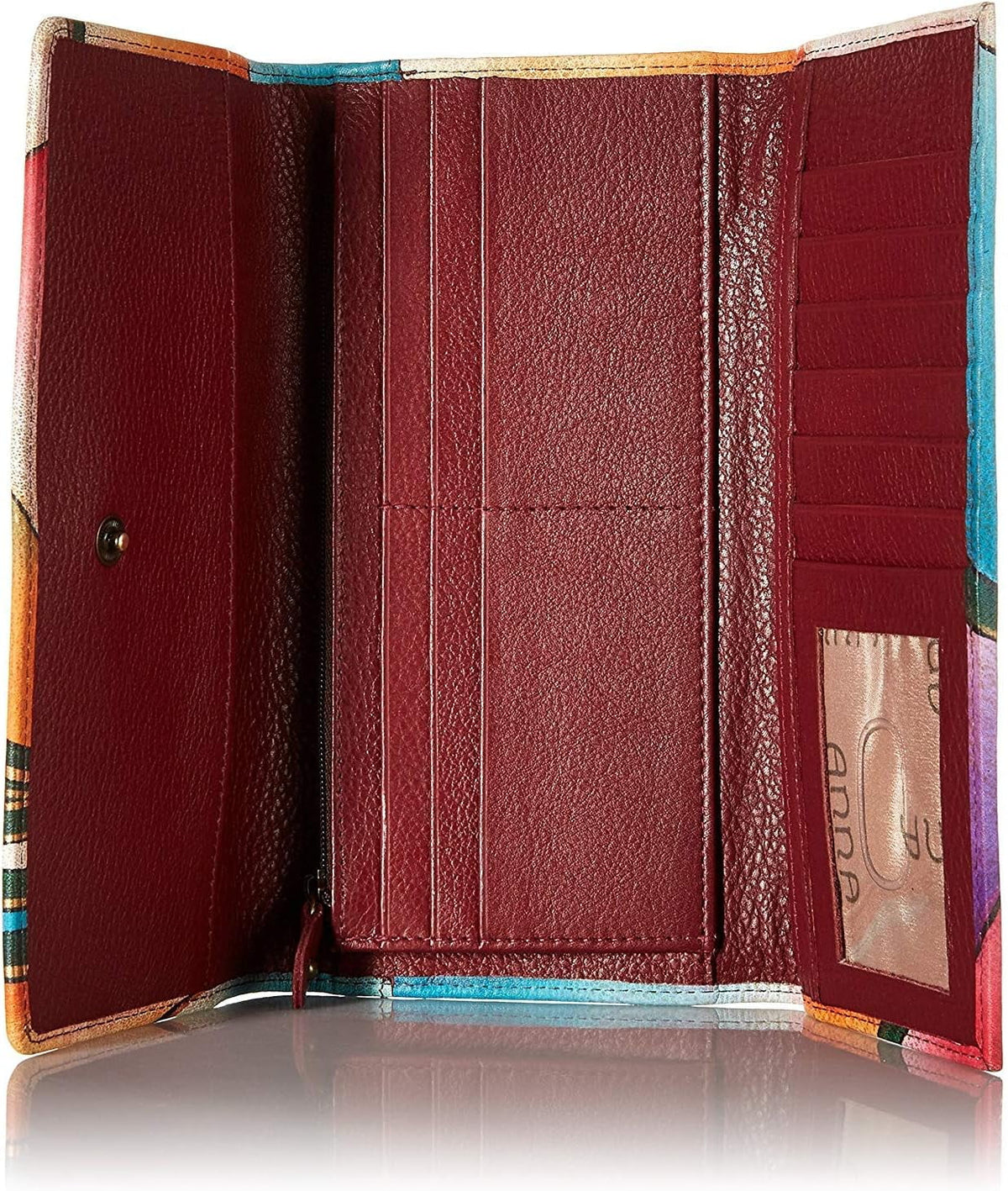 Hand Painted Genuine Leather Multi Pocket Wallet P97691
