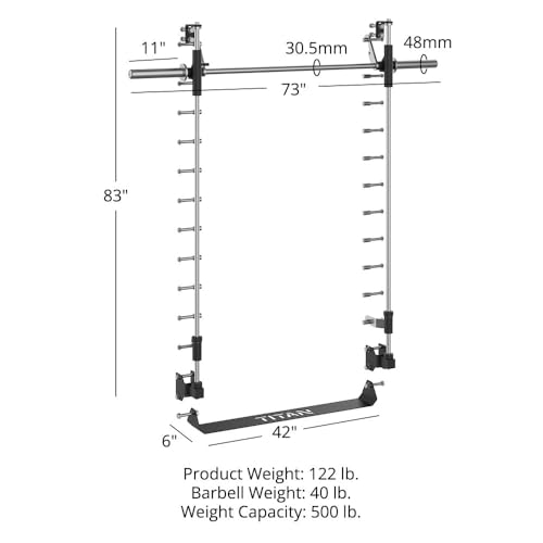 90" Smith Machine Power Rack Attachment with 500 LB Capacity W846411