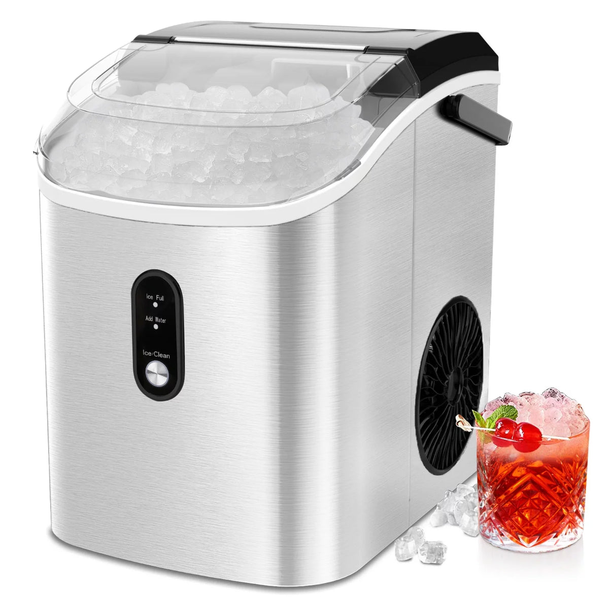 33lbs Countertop Ice Maker with Scoop, Black A12667