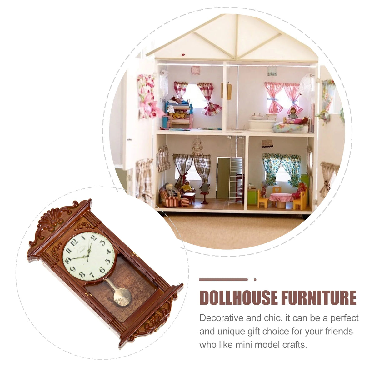 Miniature Dollhouse Roman Clock Q5031