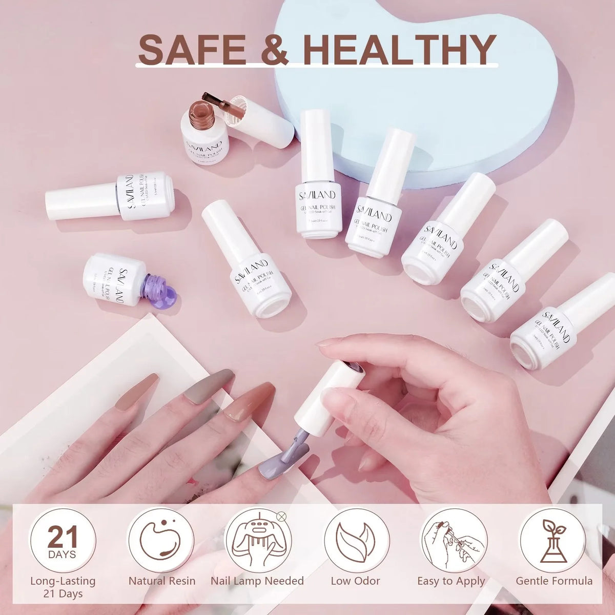 33PCS Gel Nail Polish Kit with Base and Top Coat, Matte Top Coat L556454
