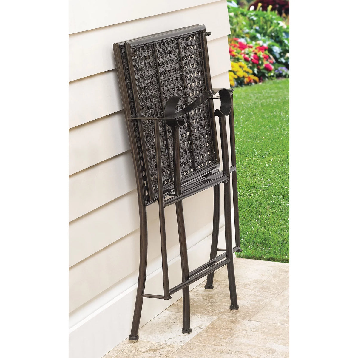 Blue Folding Chair With Cushion T993