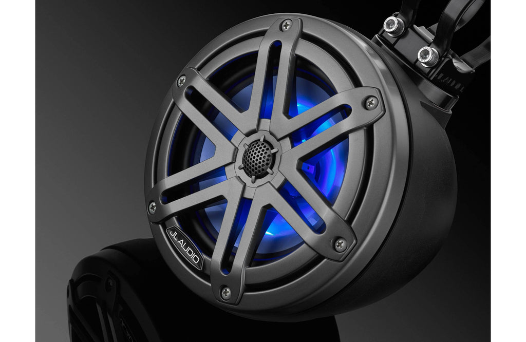 Marine Enclosed Coaxial Speaker System with RGB LED Lighting (Pair) M510