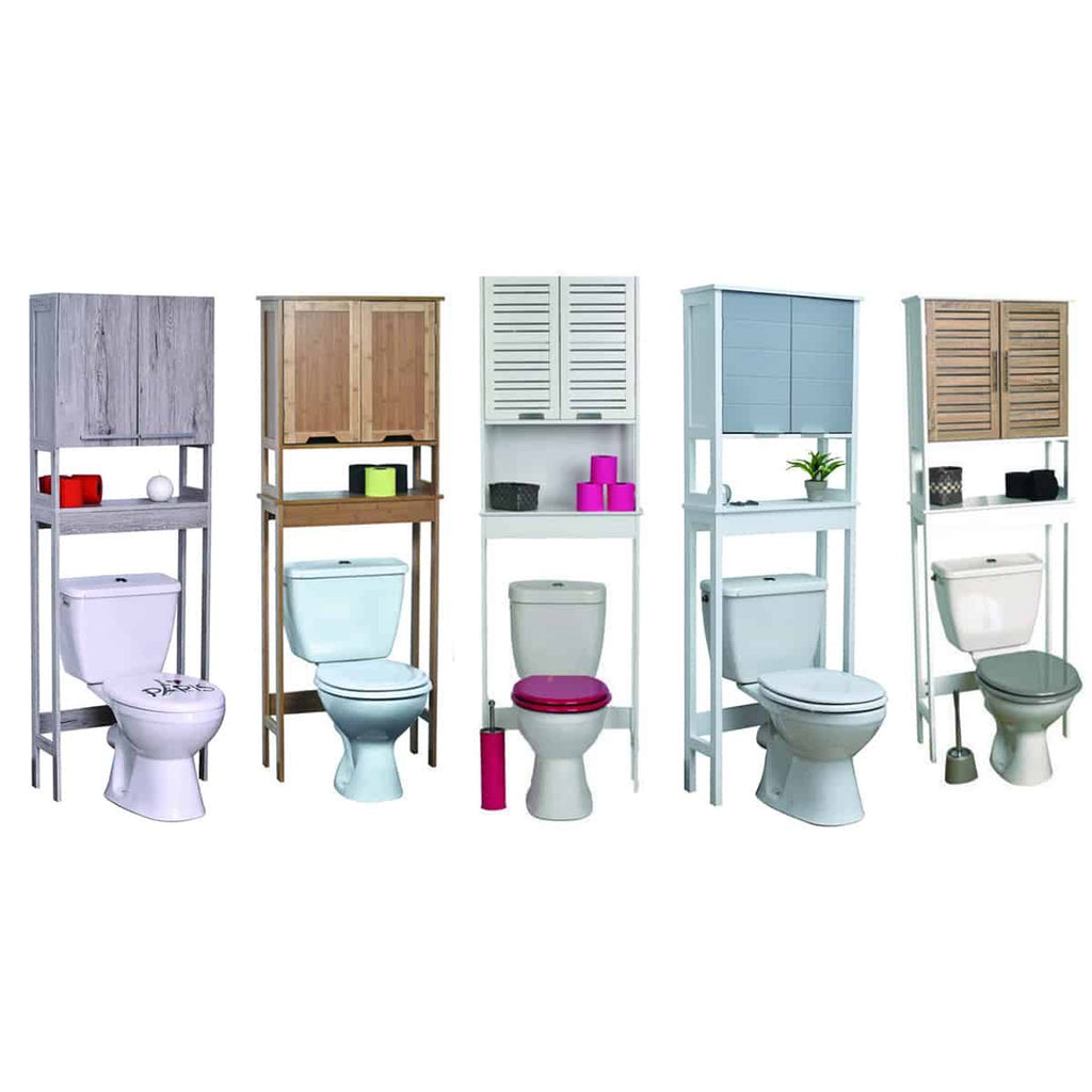 Washed Gray Oak Bath Over The Toilet Cabinet 2 Doors 1 Shelf Q928049