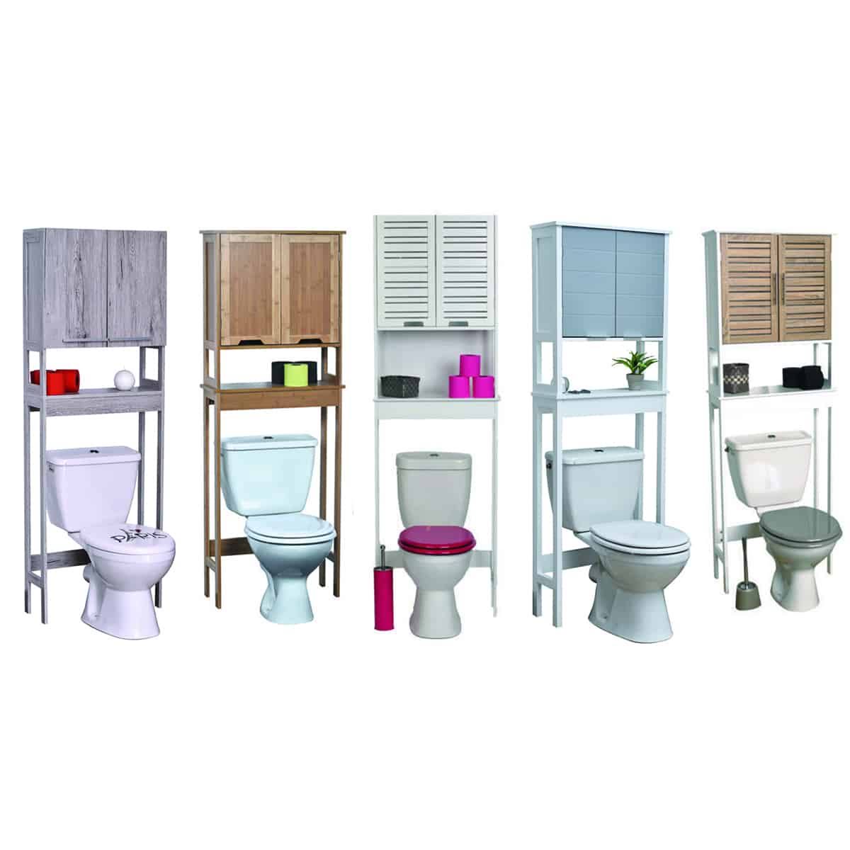 Washed Gray Oak Bath Over The Toilet Cabinet 2 Doors 1 Shelf Q928049
