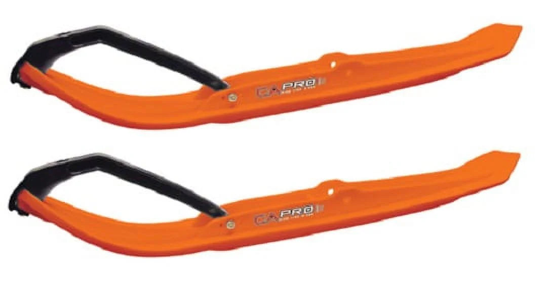 Orange MTX Snowmobile Skis with 9" Shaper Bars Complete Kit S94635