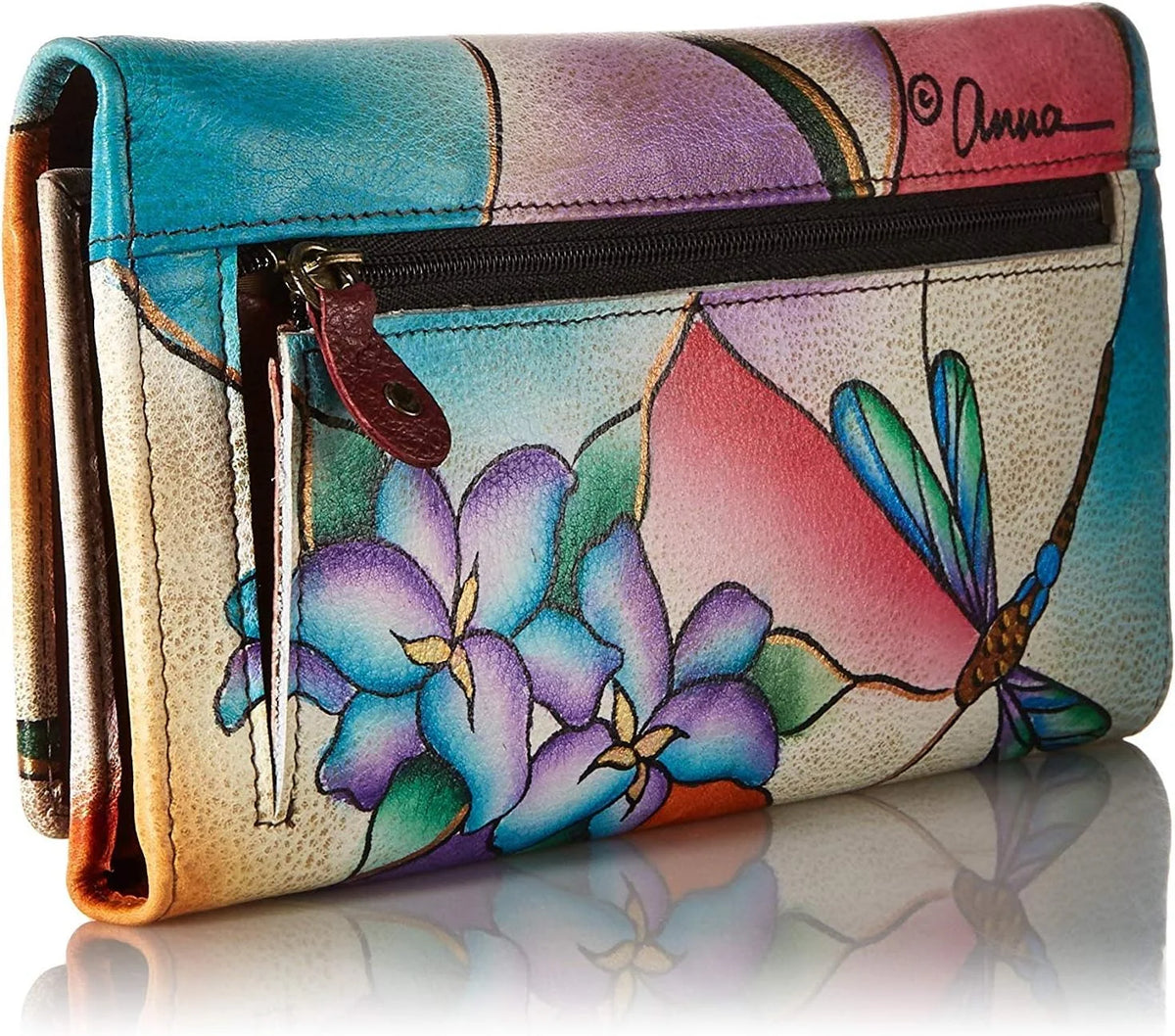Hand Painted Genuine Leather Multi Pocket Wallet P97691