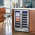 Built in Wine Cooler Beverage Cooler 18-Wine Bottles and 57 Cans Dual Zone K783