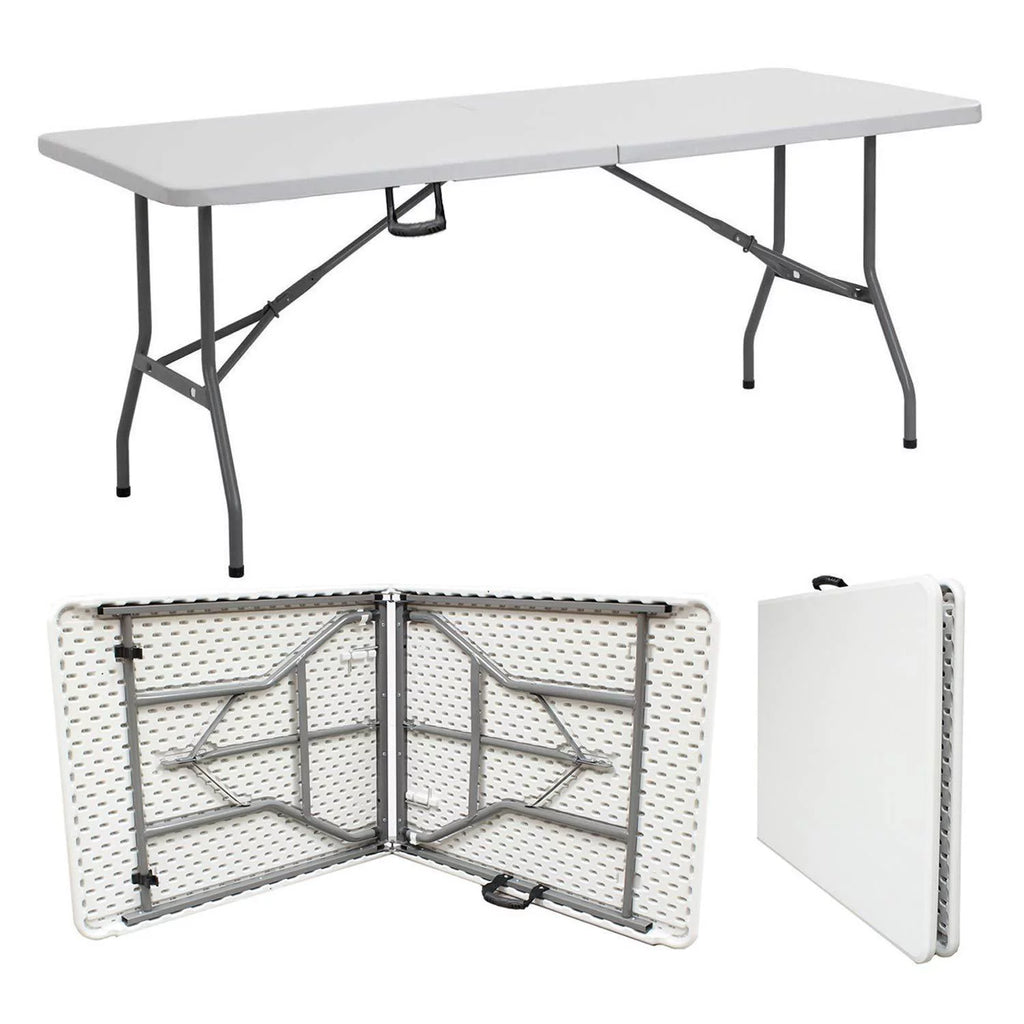 6ft White Plastic Folding Table F11881
