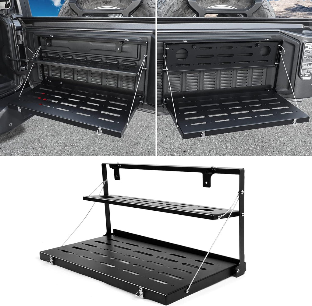 Tailgate Table Rear Foldable Cargo Shelf Aluminum Alloy Storage Rack N80857