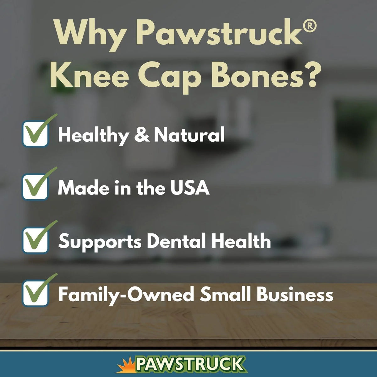 Natural Beef Knee Cap Bones for Dogs 10 Count M9324