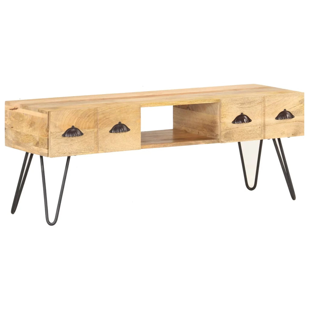Mango Wood TV Stand with 2 Storage Drawers Q43332