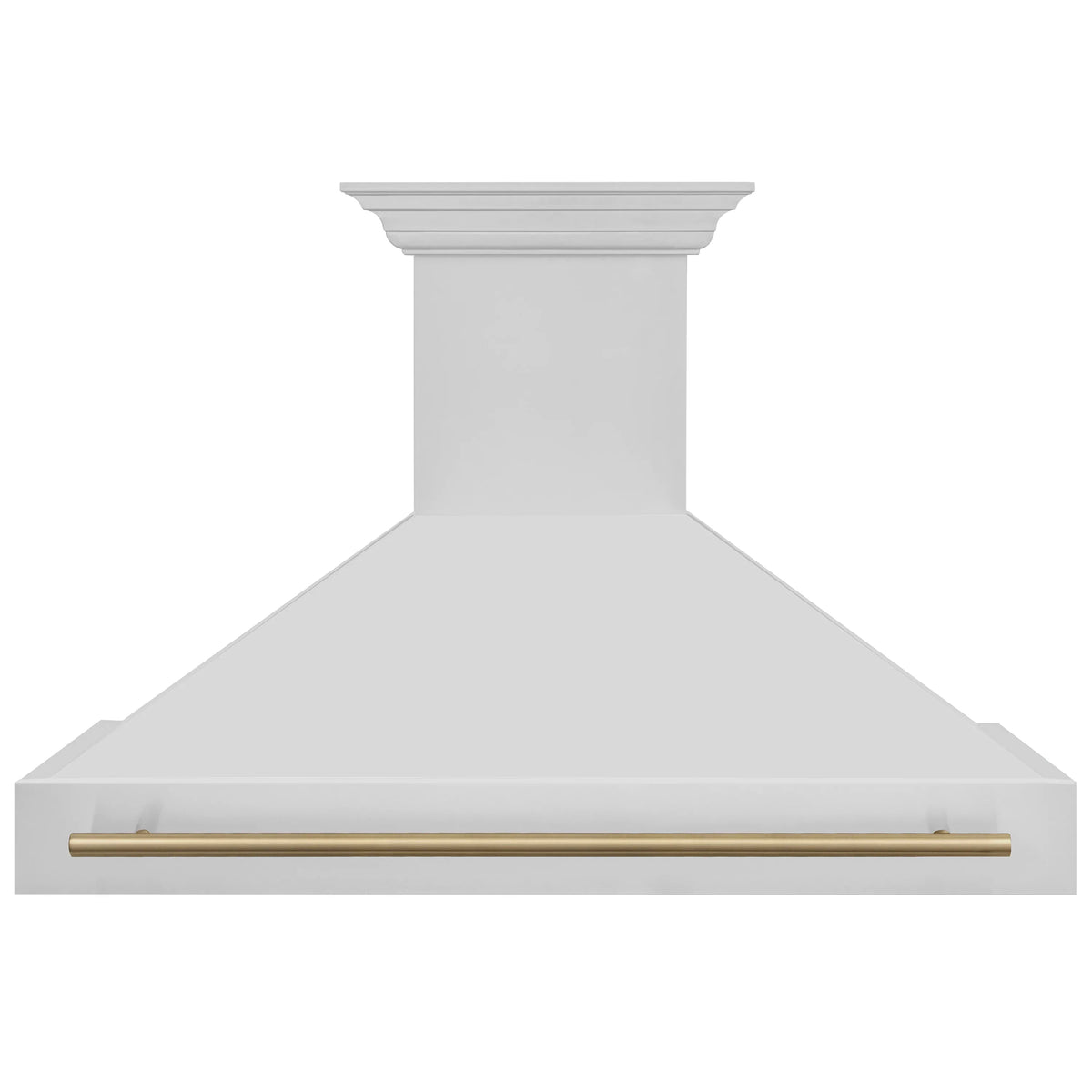 48 Inch Stainless Steel Range Hood with Champagne Bronze Handle D23631