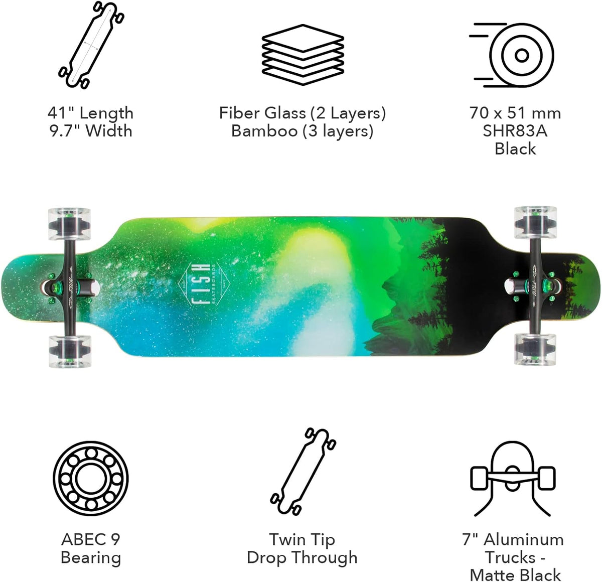 41 Complete Skateboard Cruiser W144053