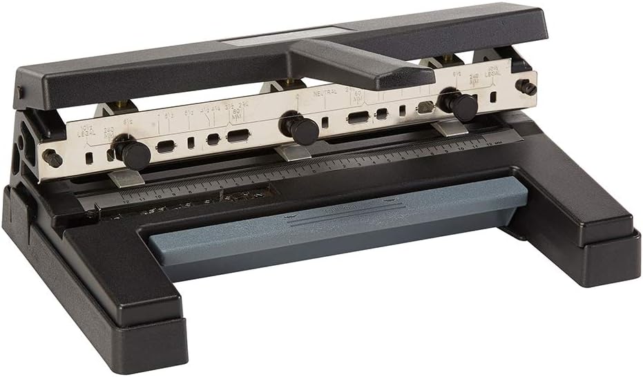 Heavy Duty Adjustable Hole Punch, 40 Sheet Capacity, Black E5170