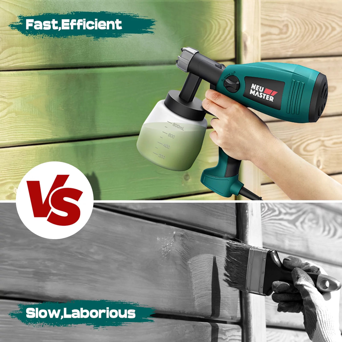 Electric HVLP Spray Gun with 3 Spray Patterns A216