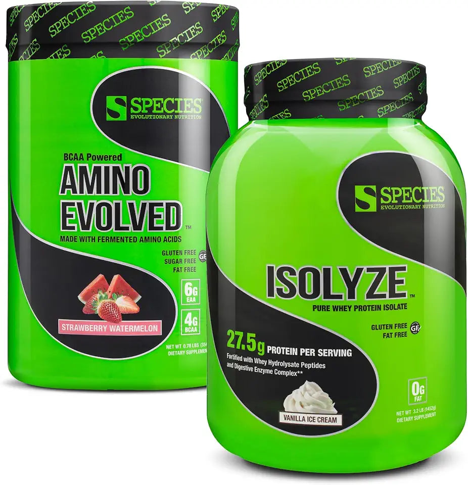 Vanilla Ice Cream Whey Protein 44 Servings + Strawberry Watermelon EAAs O1198
