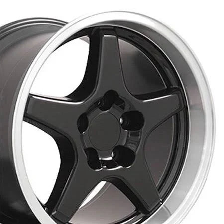 17x11 Black Rim with Machined Lip E37908