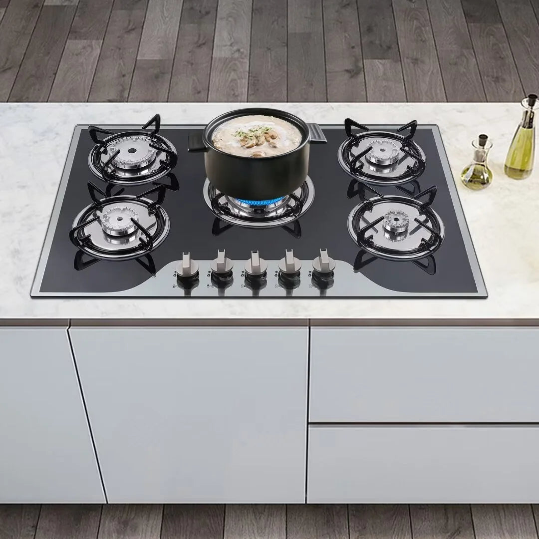 5 Burner Tempered Glass Gas Cooktop U62368
