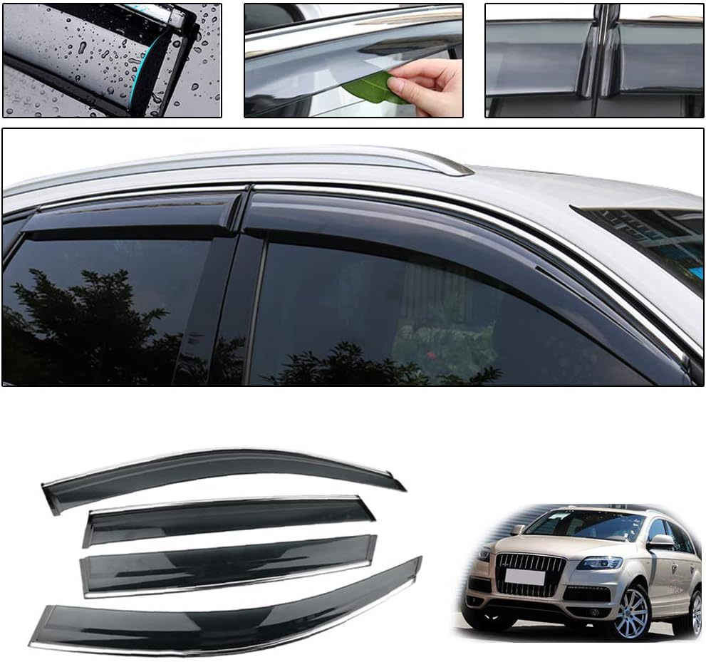 Smoke Side Window Deflectors for Audi A3 Sedan U4059