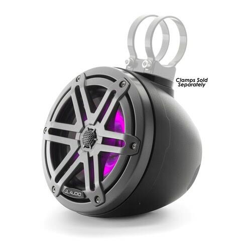 Marine Enclosed Coaxial Speaker System with RGB LED Lighting (Pair) M510