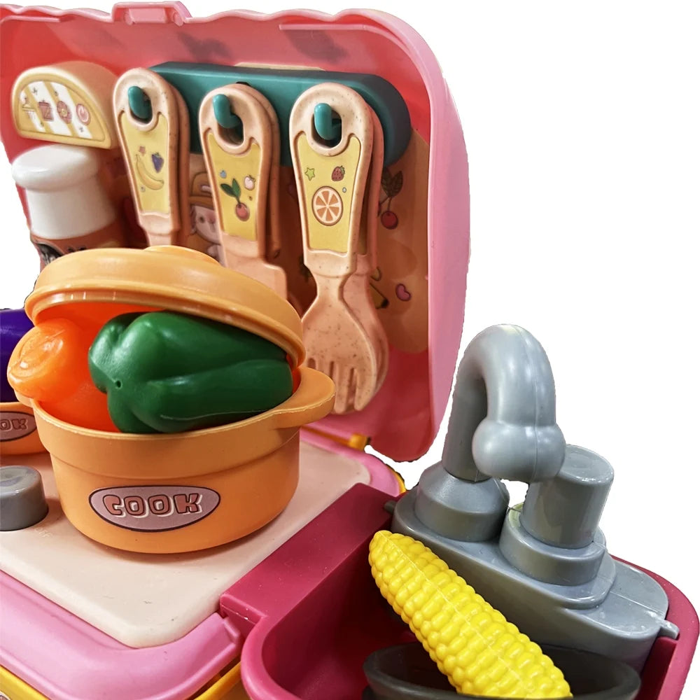 Kids Picnic & Kitchen Playset with Color Changing Play Foods S364341