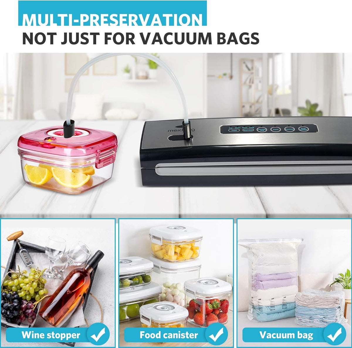 Compact Vacuum Sealer Machine with Starter Kit V25998