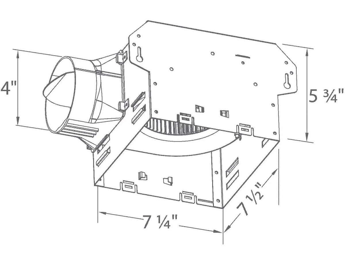 100 CFM Single Speed Exhaust Bath Fan C88880