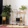 Rose Gold and Smoked Glass Bar Cart D533