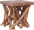 Solid Wood Coffee Table with Log Legs H31003