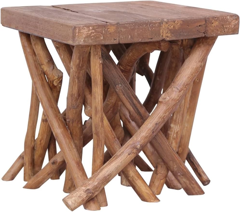 Solid Wood Coffee Table with Log Legs H31003
