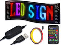 USB LED Color Sign Bluetooth Scrolling Message Board 16 X 64 Pixels F317960