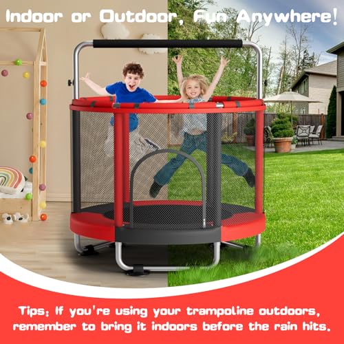 55" Trampoline with Enclosure, 440lbs Capacity G763961