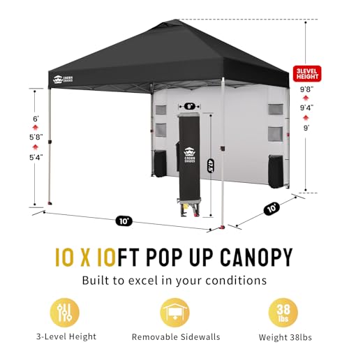 10x10 Pop Up Canopy Tent with Sidewall V32814