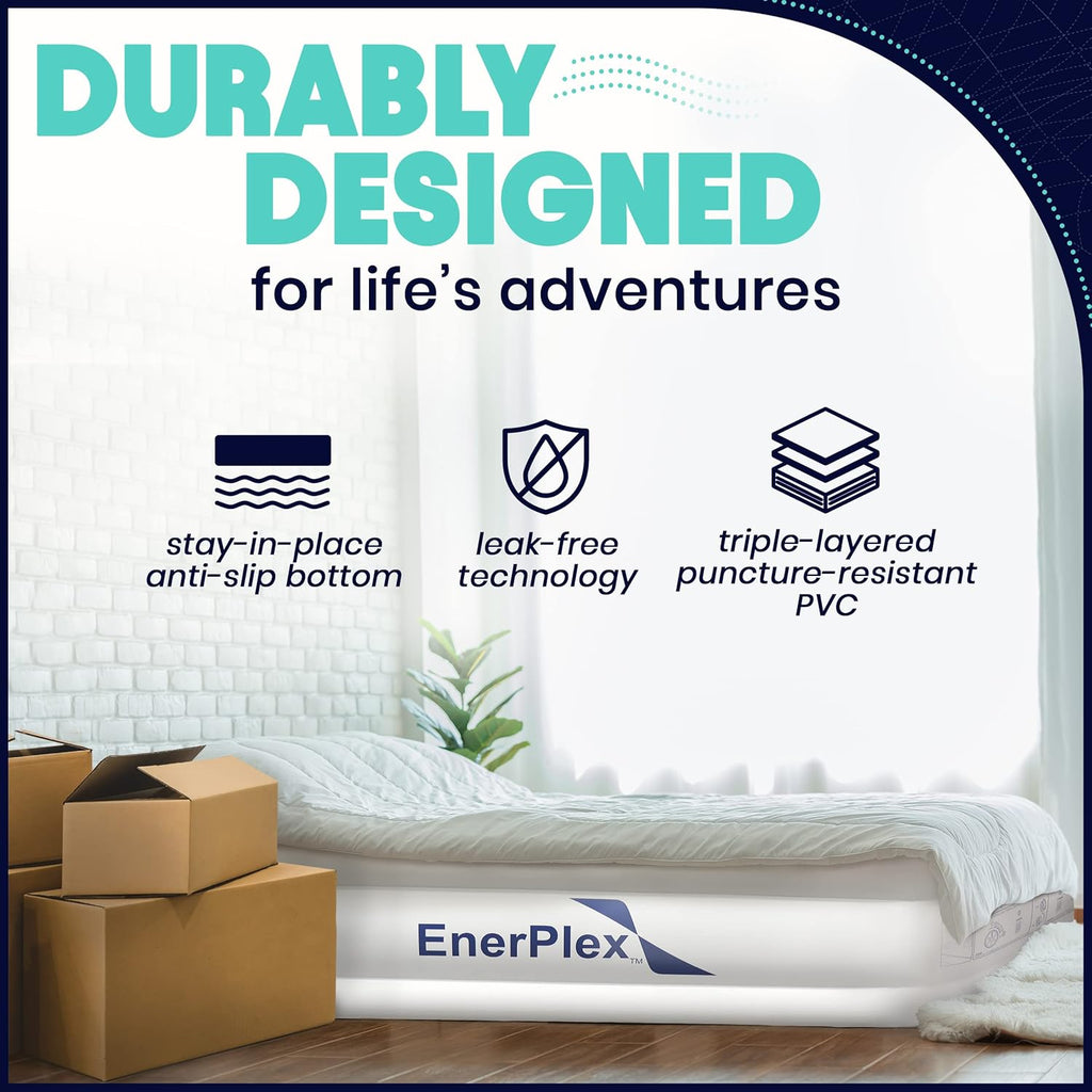 Queen Air Mattress with Built-in Dual Pump A6334