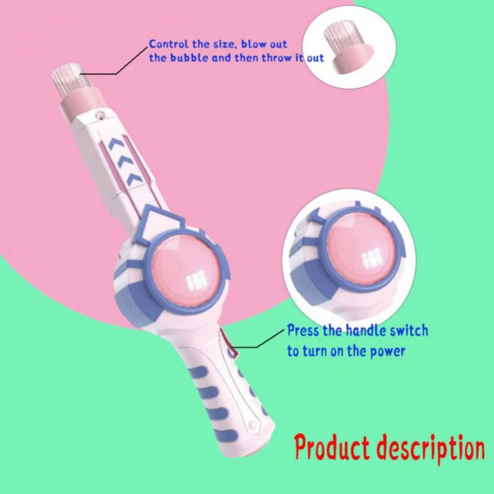 Pink Bubble Machine with Gloves B21649