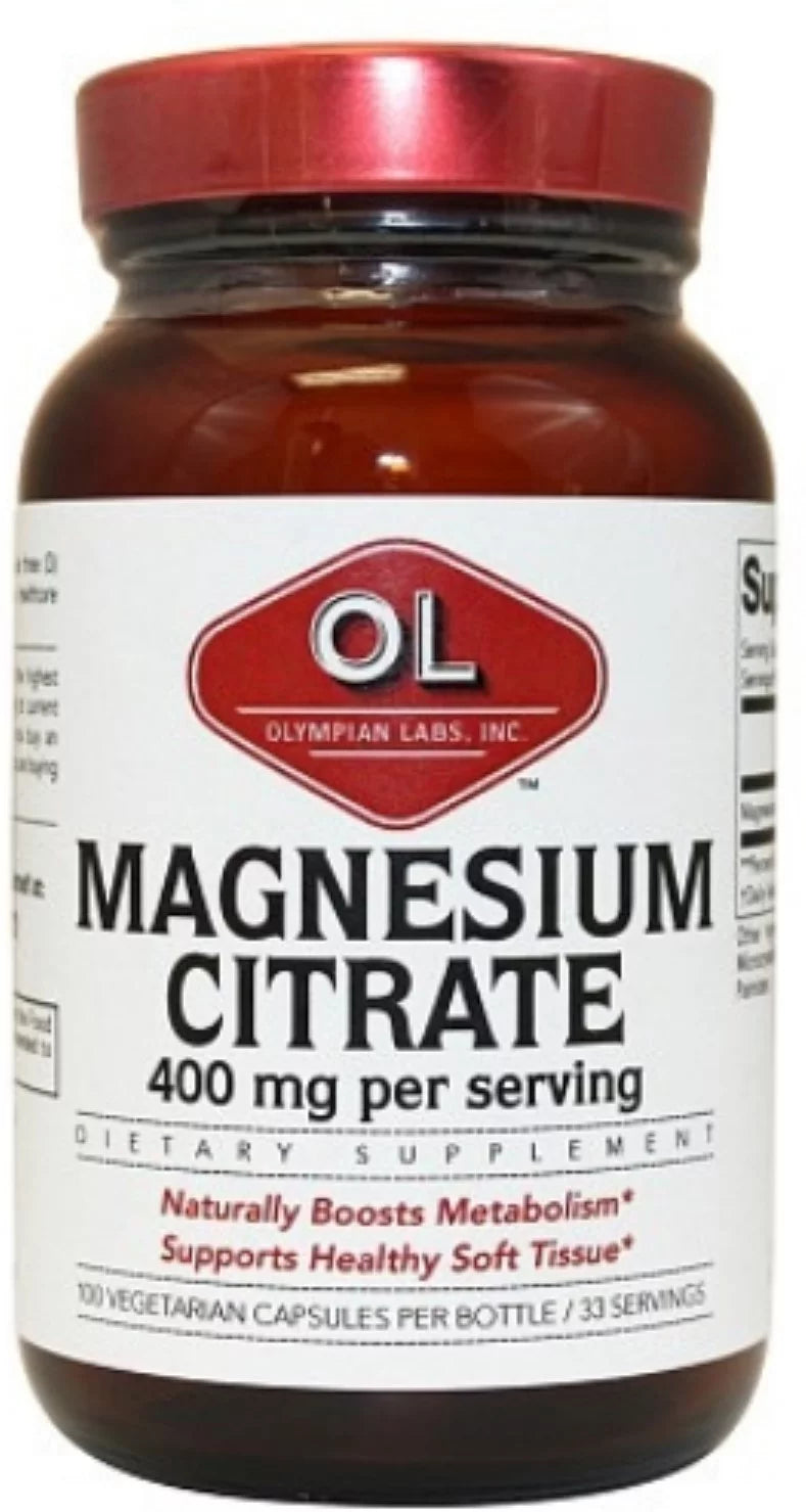 Magnesium Citrate Vegetarian Capsules 400 mg 3 Pack C7716