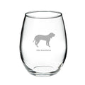Deep Etched Stemless Red Wine Glass U777496