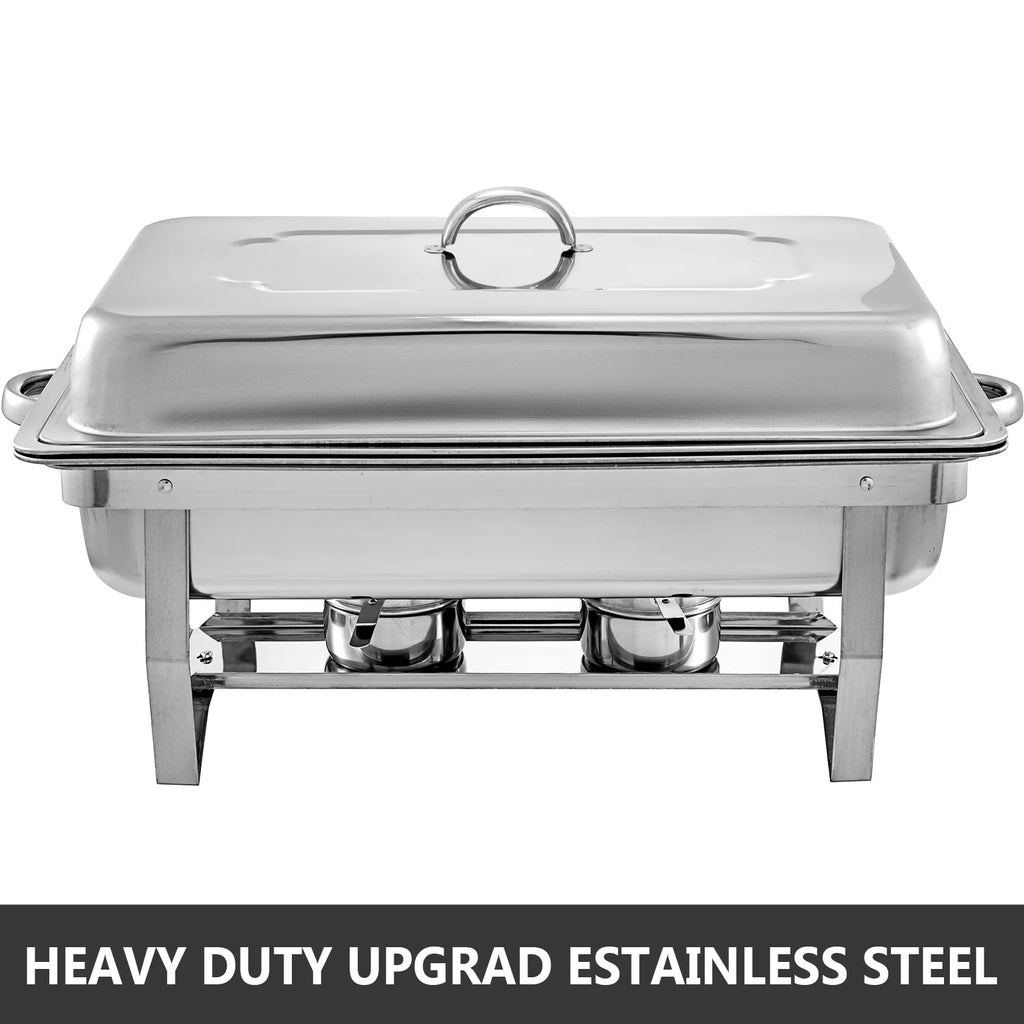 9L Stainless Steel Full Size Rectangular Chafing Dish 4 Packs G43821