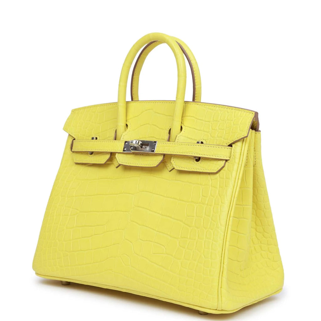 Lime Matte Alligator Bag Palladium Hardware Y525