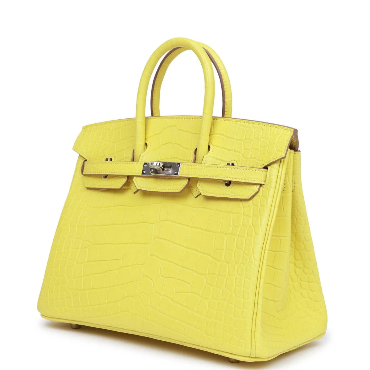 Lime Matte Alligator Bag Palladium Hardware Y525