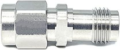 2.4 mm Female to 2.92 mm Male Microwave Adapter, DC to 40 GHz, 50 Ohm, Stainless Steel Body, Pack of 2 U31453