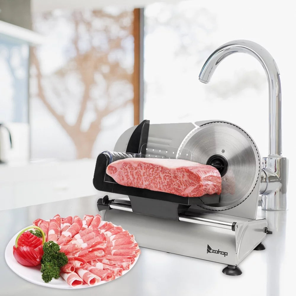 7.5" Semi-automatic Belt Cutter Deli Food Slicer F8343